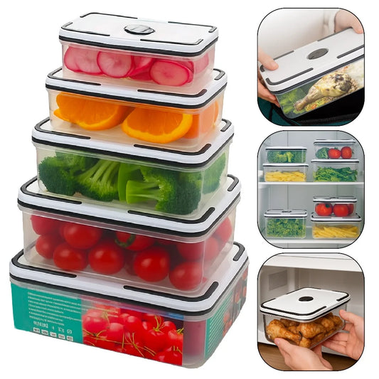 Conjunto de 4 recipientes herméticos premium para armazenamento de alimentos