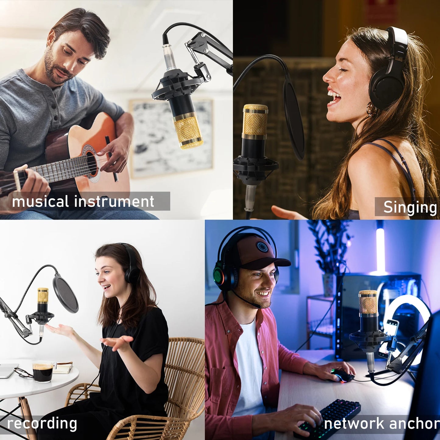 Microfone articulado de braço BM800 para PC, Brasil, eletrônicos de consumo, microfone de braço articulado, microfone USB