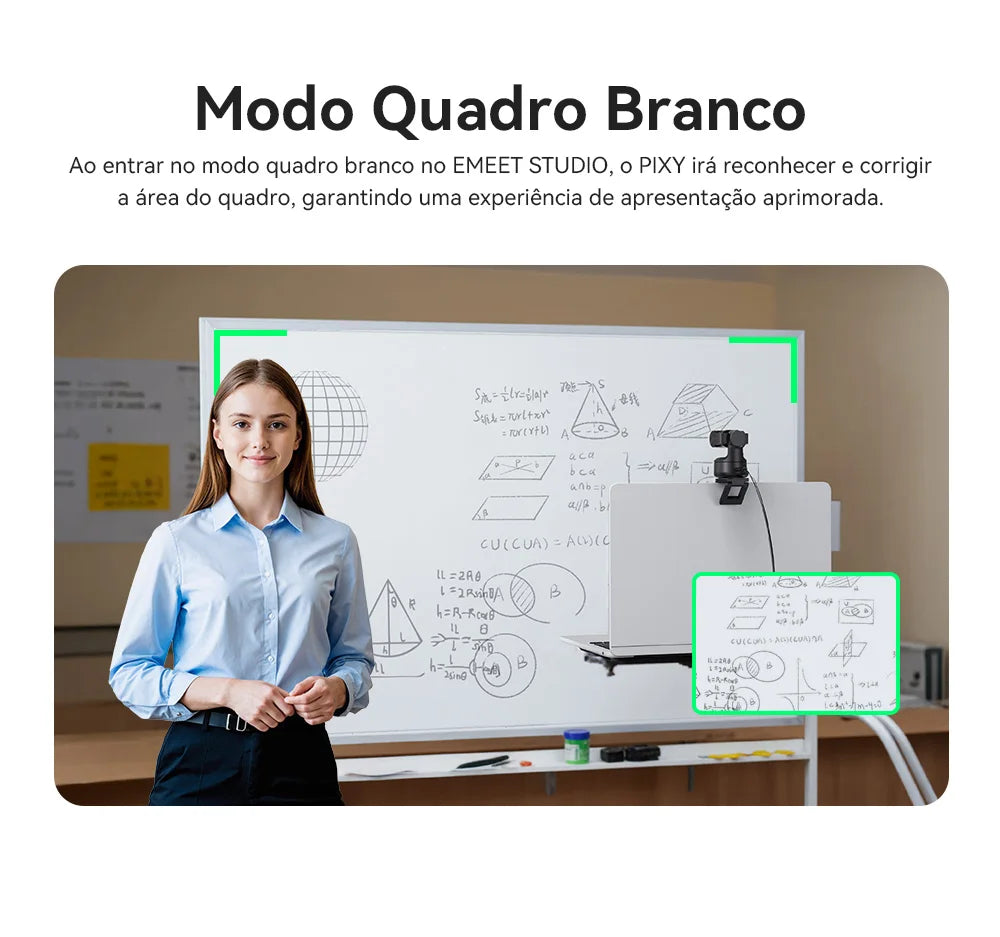 Webcam EMEET PIXY 4K – Sensor Sony, Auto-Tracking por IA e Controle por Gestos | 3 Microfones com Redução de Ruído | Ideal para Streaming e Reuniões Profissionais