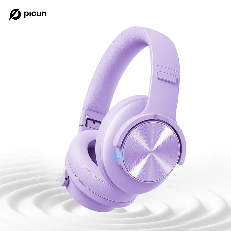 Fone De Ouvido Bluetooth 5.4 Sem Fio Picun B8, Com Dobráveis e Controlos Táteis，Bateria 120 Horas, 3 Modos De Música e Modo de Baixa Latência, Para Academia, Esportes, Corrida, Gamer