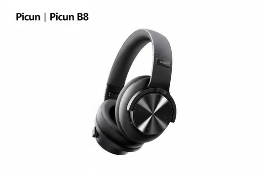 Fone De Ouvido Bluetooth 5.4 Sem Fio Picun B8, Com Dobráveis e Controlos Táteis，Bateria 120 Horas, 3 Modos De Música e Modo de Baixa Latência, Para Academia, Esportes, Corrida, Gamer