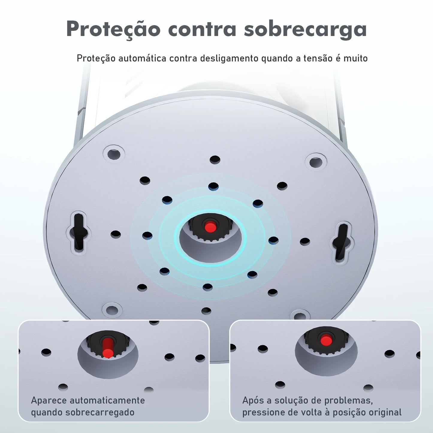 Torre de Tomadas Vertical 9 Tomadas + 5 USB (inclui Tipo-C) – Bivolt 2200W com Proteção contra Sobrecarga