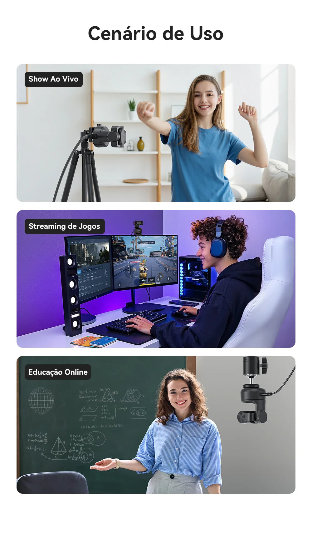 Webcam EMEET PIXY 4K – Sensor Sony, Auto-Tracking por IA e Controle por Gestos | 3 Microfones com Redução de Ruído | Ideal para Streaming e Reuniões Profissionais