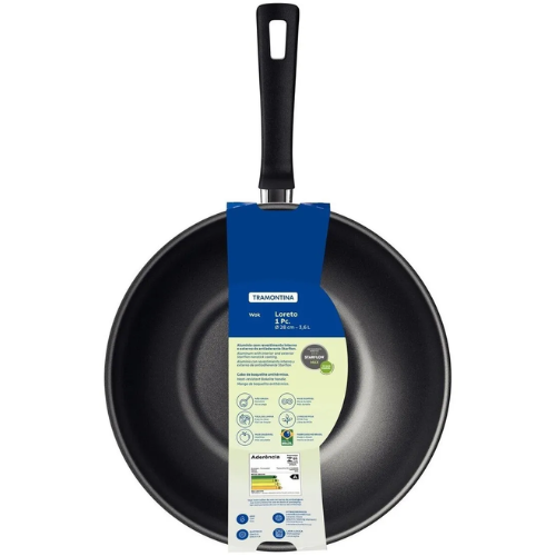 Panela Wok Tramontina de Alumínio Antiaderente